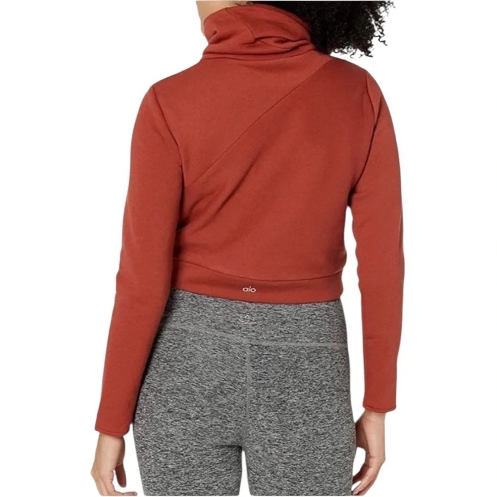 Alo Yoga Soleil Cropped Turtleneck Sweatshirt - Size Large